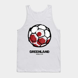 Greenland Football Country Flag Tank Top